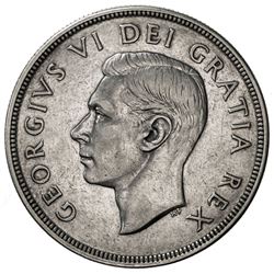 CANADA: George VI, 1936-1952, AR dollar, 1948. VF