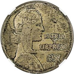 CUBA: AR peso, 1937. NGC MS64