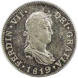 GUATEMALA: Fernando VII, 1808-1821, AR 2 reales, 1821-NG. PCGS MS63