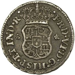 MEXICO: Fernando IV, 1746-1759, AR 1/2 real, 1749-Mo. VF
