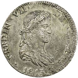 MEXICO: Fernando VII, 1808-1821, AR 8 reales (26.18g), 1813-Ga. EF