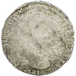 MEXICO: Fernando VII, 1808-1821, AR 8 reales (26.17g), 1814-Zs. F-VF