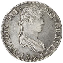 MEXICO: Fernando VII, 1808-1821, AR 8 reales, 1821-Z. AU