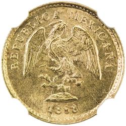 MEXICO: AV peso, 1898-Go. NGC MS64
