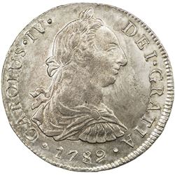 PERU: Carlos IV, 1788-1808, AR 8 reales, Lima, 1789. AU