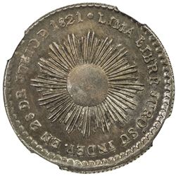 PERU: AR medal, 1849. NGC MS62