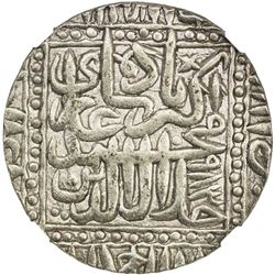 MUGHAL: Akbar I, 1556-1605, AR rupee, Ahmadabad, AH983. NGC AU58