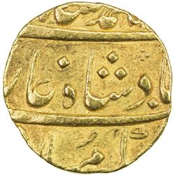 MUGHAL: Muhammad Shah, 1719-1748, AV mohur (11.03g), Dar al-Fath Ujjain, year 18. VF