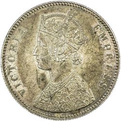 ALWAR: Victoria, Empress, 1876-1901, AR rupee, 1880. AU