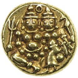 MYSORE: Haidar, 1761-1782, AV pagoda (3.43g), NM, ND. VF