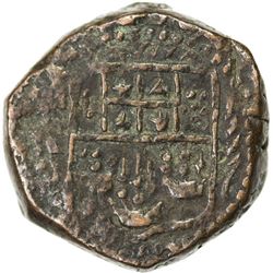 BOMBAY PRESIDENCY: AE copperoon (14.02g), Bombay, ND (1674). VF