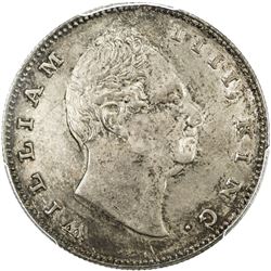 BRITISH INDIA: William IV, 1830-1837, AR rupee, 1835(c). PCGS MS64