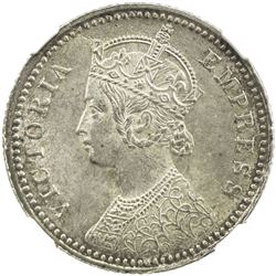 BRITISH INDIA: Victoria, Empress, 1876-1901, AR 1/4 rupee, 1878(c). NGC MS62