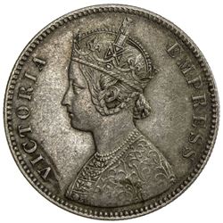 BRITISH INDIA: Victoria, Empress, 1876-1901, AR rupee, 1881-C. EF