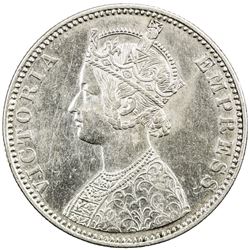 BRITISH INDIA: Victoria, Empress, 1876-1901, AR rupee, 1887-B. EF