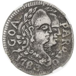 GOA: Maria I & Pedro III, 1777-1786, AR pardao (300 reis), 1783. NGC VF30