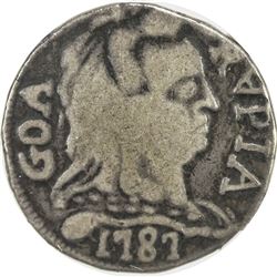 GOA: Maria I, 1786-1799, AR rupia, 1787. NGC VG10