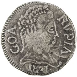 GOA: Joao, regency, 1799-1816, AR rupia (10.92g), 1801. VF