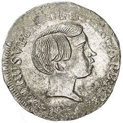 GOA: Pedro V, 1853-1861, AR rupia, 1861. NGC MS63