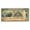 Image 2 : Banco Industrial de la Paz, 1900 Proof Banknote.