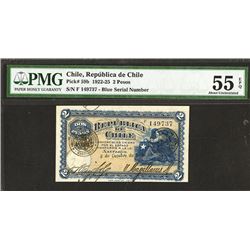 Republica de Chile, 1926 Unlisted Date, issued Banknote.