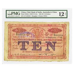 Chartered Bank of India, Australia & Shanghai, 1922 Issue.