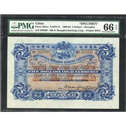 Hong Kong & Shanghai Banking Corporation, 1900-1902 Specimen Banknote.