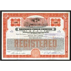 Shanghai Power Co., 1934 Issued Bond.