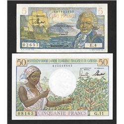 French Equatorial Africa Banknote Pair.