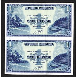 Republik Indonesia. 1953 Issue Uncut Proof/Specimen Pair.