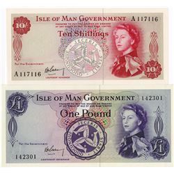 Isle of Man Government, 1961 ND Issue Banknote Pair.