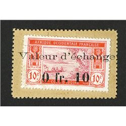 Ivory Coast. Gouvernement General de l'Afrique Occidentale Francaise, 1920 ND Provisional stamp issu