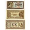 Image 1 : Yugoslavia, 1946 to 1955 Banknote Trio.