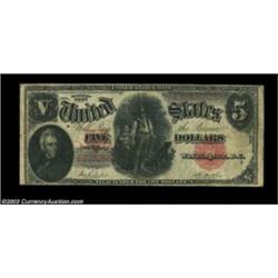 Fr. 87 $5 1907 Inverted Reverse Legal Tender. Fine. One of only three inverts reported for this Frie