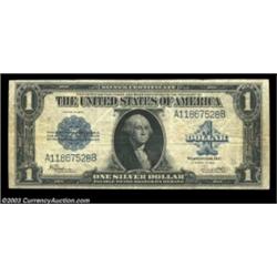 Fr. 237 $1 1923 Inverted Reverse Silver Certificate. Very Fine. A more than acceptable large size in