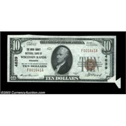 Wisconsin Rapids, WI- $10 1929 Ty. 1 The Wood County NB Ch. # 4639 Gem Crisp Uncirculated. There is