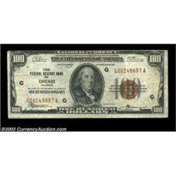 Fr. 1890-G $100 1929 Federal Reserve Bank Note. Extremely Fine. Also cut off center, and showing jus