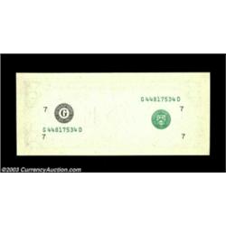 Fr. ? $1 ? Federal Reserve Note. Gem Crisp Uncirculated. A lovely example missing the entire first f