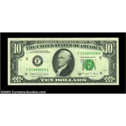 Fr. 2029-F $10 1988A Federal Reserve Notes. Gem Crisp Uncirculated. A crackling fresh trio with the