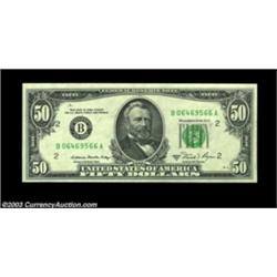 Fr. 2121-B $50 1981A Federal Reserve Note. Choice Crisp Uncirculated. A most attractive blank revers