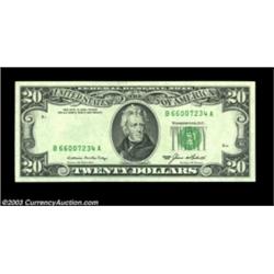 Fr. 2075-B $20 1985 Federal Reserve Note. Gem Crisp Uncirculated. Missing only the black from the th