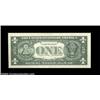 Image 2 : Fr. 1911-D $1 1981 Federal Reserve Note. About Uncirculated. The green portion of the overprint is m
