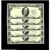 Image 1 : Fr. 2024-L $10 1977A Federal Reserve Note. Gem Crisp Uncirculated. A run of five consecutive well ce