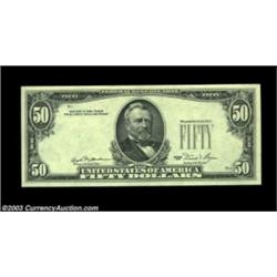 Fr. 2120-E $50 1981 Federal Reserve Note. Gem Crisp Uncirculated. A perfect pack fresh example with