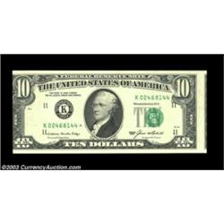 Fr. 2027-K* $10 1985 Federal Reserve Note. Gem Crisp Uncirculated. The third printing is shifted to