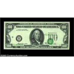 Fr. 2165-H $100 1969A Federal Reserve Note. Gem Crisp Uncirculated. A very striking $100 error where