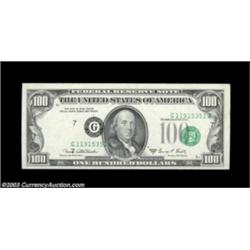 Fr. 2166-G $100 1969C Federal Reserve Note. Gem Crisp Uncirculated. The third printing is so far ske