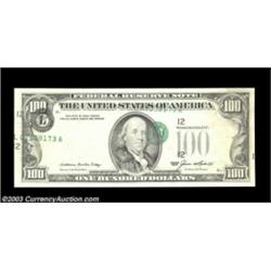 Fr. 2171-L $100 1985 Federal Reserve Note. Extremely Fine. This hundred has as dramatic a third prin