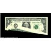 Image 1 : Fr. 1921-E $1 1995 Federal Reserve Note. Choice Crisp Uncirculated. A spectacular printed foldover e