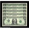 Image 1 : Fr. 1921-E $1 1995 Federal Reserve Notes. About Uncirculated. A neat progressive error set of five p